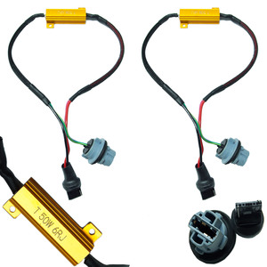 7440 T20 <span class=keywords><strong>LED</strong></span> 50W 6ohm tải điện trở kit đèn pha Bóng đèn tiếp sức khai thác Bộ chuyển đổi chống nhấp nháy CANBUS PA phụ kiện ánh sáng 12V - Product Image 1