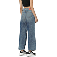 Nuevos Jeans de Mezclilla de Cintura Media y Pierna Ancha para Mujer, Casuales, Ecológicos, de Secado Rápido, con Botones, de Alta Calidad, en Oferta