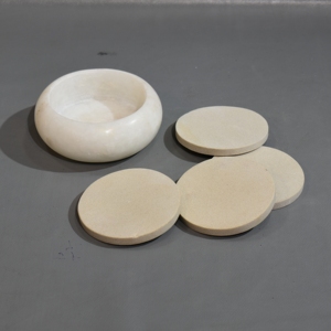 แผ่นรองแก้วรูปแก้วสำหรับเครื่องดื่มในครัวแผ่นรองแก้วลายหินอ่อน - Product Image 2