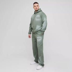OEM personnalisé hommes soleil délavé à l'acide survêtement Streetwear épaule basse soleil délavé conception hiver tissu survêtement pour hommes - Product Image 1