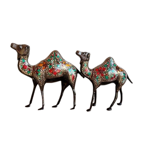 Producto de vela caliente Estatua de caballo de latón con acabado antiguo para decoración del hogar y Decoración de mesa de oficina. - Product Image 5