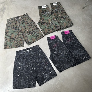Shorts <span class=keywords><strong>en</strong></span> <span class=keywords><strong>jean</strong></span> vintage personnalisés de qualité OEM pour hommes, streetwear, denim délavé, shorts <span class=keywords><strong>en</strong></span> <span class=keywords><strong>jean</strong></span> camouflage <span class=keywords><strong>en</strong></span> coton avec impression intégrale pour hommes - Product Image 2