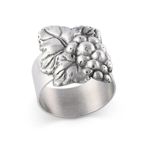 Rond de serviette en métal Raisins Design Décoration de fête d'anniversaire de Thanksgiving Fabricant de haute qualité et utilisation de la table à dîner - Product Image 1