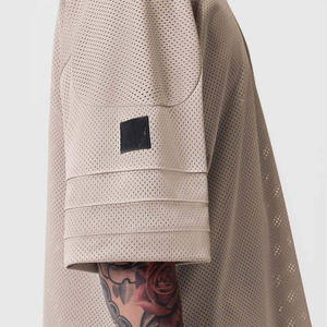 Oversized <b>V</b>-<b>Neck</b> American Football Jersey Loose Fit Summer <b>T</b>-<b>Shirt</b> Short Drop Shoulder Urban Streetwear Top Solid Color Top - Product Image 4