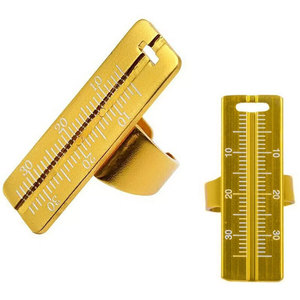 Regla de dedo dental Endo Gauge Span Medida Escala Anillo ORO - Product Image 3