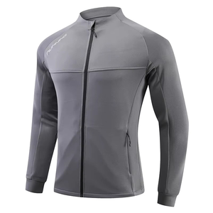 Veste de course sportive pour hommes-Manteau de gymnastique à fermeture éclair complète avec séchage rapide et veste en tissu Tech Fitness respirante pour le printemps - Product Image 5