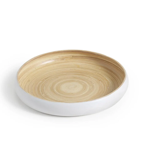 Top Selling Eco-friendly Spun Bamboo <b>Trays</b> Set of 3 Tableware for Restaurants Handcrafted Dinner Plates Made in Vietnam - Product Image 3
