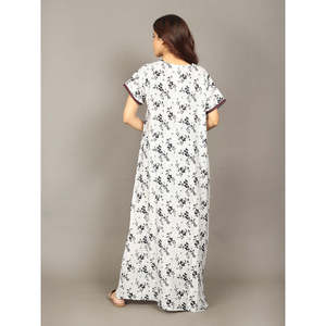 Evolove – Nuisette longue en viscose Liva pour femme, super douce et confortable, style décontracté, avec poches, boutonnée, fermeture à cordon, 3XL, 3 pièces - Product Image 5