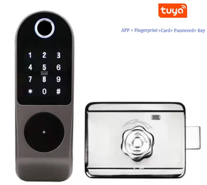 Serrure intelligente Serrure numérique Serrure en alliage de zinc Empreinte digitale Carte RFID Accès par code PIN Clé mécanique Application Tuya <span class=keywords><strong>WiFi</strong></span> Application TTlock Télécommande - Product Image 3
