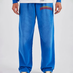 Pantalons de survêtement vintage délavés au soleil, jambes larges surdimensionnées de qualité Offre Spéciale Premium, pantalons pour hommes Streetwear avec logo personnalisé sérigraphié - Product Image 4