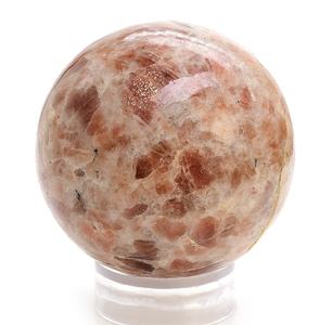 Sphère de pierre de soleil orange naturelle de haute qualité en gros, polie, cristal Feng Shui, décoration de la maison, emballage haut de gamme, personnalisé - Product Image 1