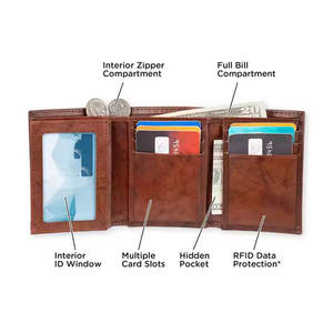 กระเป๋าสตางค์หนังสำหรับผู้ชายทำจากปากีสถาน - Product Image 3