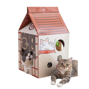 Milk Pack Apparence Paper Box Cat Cave Abri intérieur élégant et amusant pour chats - Product Image 5
