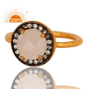 แหวนพลอยมูนสโตนสีเหลือง CZ และพลอยสีเงินสเตอร์ลิงเครื่องประดับแบบวางซ้อนกันได้ - Product Image 2