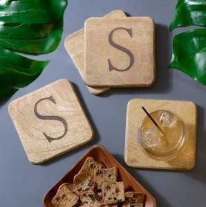 Sous-verres gratuits décoratifs en bois frais d'arrivée pour la maison hôtel et restaurant pour tapis et tampons décoration de la maison - Product Image 3