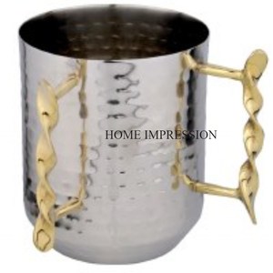 Top Quality Clear <b>Glass</b> Coffee <b>Mugs</b> <b>With</b> Brass Gold Polished <b>Handles</b> Superior Quality Office Home and Kitchen Utensils Tools - Product Image 4