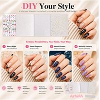 Kit de faux ongles à presser 720 pièces, courts, forme amande, 24 couleurs, 15 tailles, finition brillante, mate et pailletée, avec colle et adhésifs, vente en gros