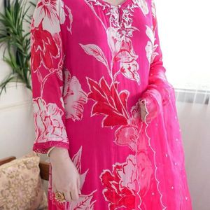 Indian Traditional Gown Anarkali <b>Suit</b> Dress & Pent/Plazo with Dupatta <b>for</b> <b>Women</b> Latest - Product Image 5