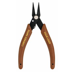 Pince à bec long Xuron 485, manche marron, outil de précision robuste pour fils, en acier inoxydable, fourni par l'usine OEM - Product Image 1