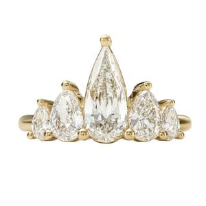 Anillo de Halo Oculto de Corte Ovalado en Plata de Ley 925 con Oro Blanco para Mujer, Anillo de Diamantes para Boda, Compromiso, Aniversario - Product Image 6