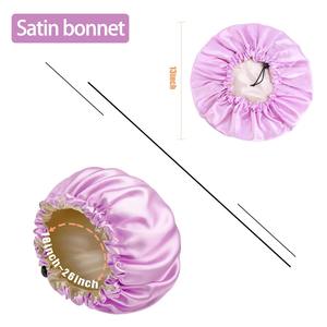 Nouveaux bonnets originaux Bonnet en satin soyeux double couche pour cheveux naturels et bouclés de haute qualité - Product Image 5