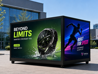 Écran LED multifonctionnel Ticktack 4,2 m pour publicité extérieure, promotions, relations publiques, panneau d'affichage mobile