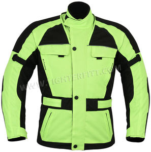 Veste de moto en cuir bleu unisexe de qualité fine textile Cordura respirant coupe-vent imperméable avec toutes les armures de protection - Product Image 5