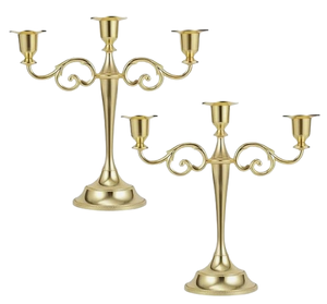 เชิงเทียนแขน3/5สไตล์มินิมอลสีเงินทรงสูงที่วางเทียนตกแต่งโต๊ะงานแต่งงานของตกแต่งโต๊ะจัดงานแต่งงาน - Product Image 2