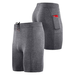 กางเกงออกกำลังกายผู้ชาย 2 1 ผ้าโพลีเอสเตอร์ แห้งเร็ว กระชับรูปร่าง เหมาะสำหรับวิ่งกลางแจ้ง เอวยางยืดสูง ป้องกันแบคทีเรีย ดีไซน์เรียบง่าย - Product Image 2