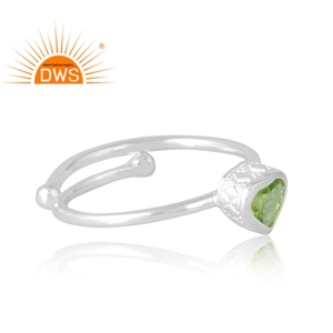 Best Selling 925 Sterling Selling Natural <b>Peridot</b> Gemstone <b>Ring</b> Custom Jewelry Manufacturer - Product Image 4