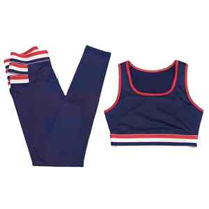 Sujetador y pantalones de moda de nailon de alta calidad para mujer, conjunto de Yoga Oem deportivo de sublimación de dos piezas para mujer, conjunto de Yoga para gimnasio - Product Image 1