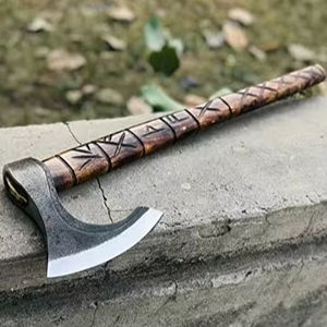 Hacha vikinga de acero al carbono para exteriores personalizada SCL, nuevo diseño de alta calidad con cabeza de hacha a la venta - Product Image 1