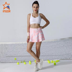 Rok tenis saku kustom kualitas tinggi diskon 50% Set pakaian olahraga wanita Festival belanja September - Product Image 3