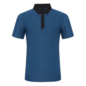 Vente en gros Polo noir avec col gris contrasté Polo avec logo personnalisé Fournisseur en gros OEM Commandes couleurs disponibles - Product Image 4