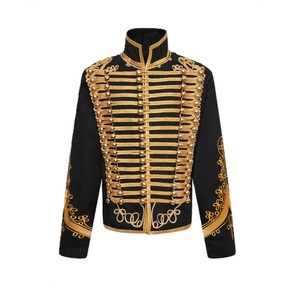 Chaqueta de Uniforme Gótico para Hombre, Negra con Cordones Dorados y Botones, para Actuaciones en Escenario - Product Image 1