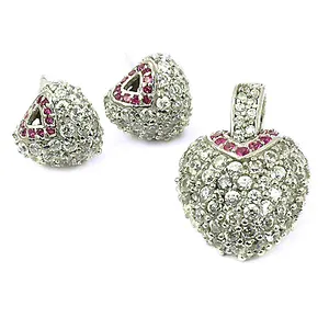 Ensemble de boucles d'oreilles pendantes en argent 925 pour femmes, serties de diamants et de zircons, plaqué argent, pour mariage, bijoux de luxe - Product Image 2