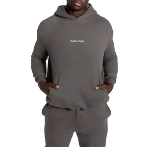 Hoodie Oversize Streetwear 100% Coton Grande Taille pour Homme, Survêtement Personnalisé avec Joggers, Ensemble de Créateur - Product Image 6