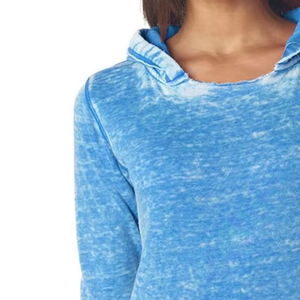 Venta al por mayor de moda vintage lavado con ácido Sudadera con capucha personalizado de color sólido y patrón 100% algodón personalizado ropa de calle con capucha para las mujeres - Product Image 6