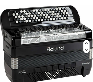 Acordeón Original NUEVO, Modelo FR 8x sin Lengüetas, Color Negro, Disponible con Descuento - Product Image 1