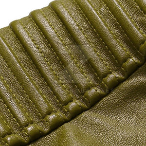 Veste en cuir pour homme coupe-vent et respirante avec col montant et logo frontal, veste d'hiver de haute qualité, vente en gros, best-seller - Product Image 4