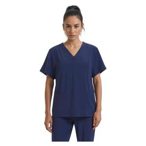 โพลีเอสเตอร์ผ้าเรยอนสแปนเด็กซ์ชุดยูนิฟอร์มโรงพยาบาลสำหรับผู้หญิงพยาบาลทางการแพทย์ร้านขายยากำหนดโลโก้เองได้ - Product Image 3