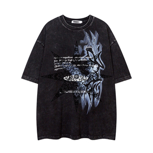 Camiseta de Hombre de Cuello Redondo, Estilo Urbano, Tejido de Algodón 100%, Lavado Ácido, Corte Regular, Personalizada - Product Image 3