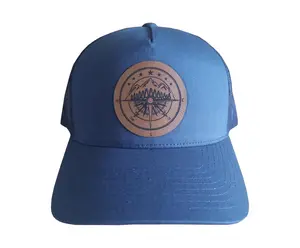 Outdoor Leather Patch Hat Leatherette Snapback Trucker hat 115 SUBLIMATED PATCHES Promotion Caps For Business Vietnam Supplier