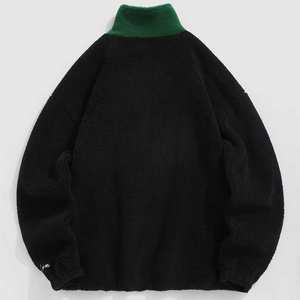 Sudadera con capucha personalizada de alta calidad OEM de fábrica, suéter con cremallera de lana Sherpa bordado, sudaderas para hombre, Sudadera con capucha para hombre - Product Image 2