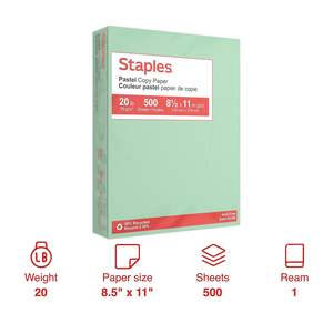 Papel Multiusos para Copiar Staples, Hojas de Acabado Limpio, Calidad del Papel 99%, Papel para Impresión de Oficina, Papel para Copiar al por Mayor - Product Image 1