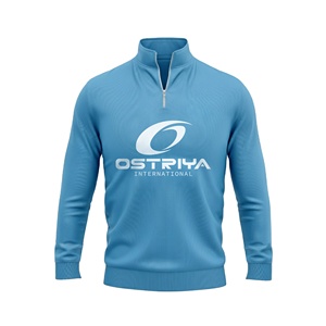 เสื้อแจ็คเก็ตผู้ชายแบบทางการ ผ้าโพลีเอสเตอร์ผสมคอตตอน ซิป ¼  ปรับแต่งสีได้ ทรงปกติ ความหนาปานกลาง ระบายอากาศได้ดี กันลม เหมาะสำหรับฤดูหนาว - Product Image 1