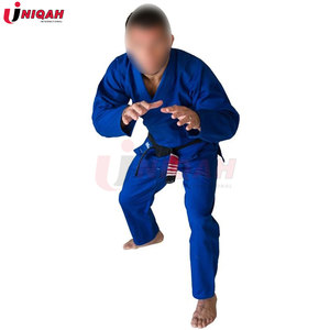 Uniforme BJJ Gi en blanco Premium Jiu-Jitsu brasileño MMA, BJJ Gi en llamativo color Negro Azul blanco personalizado para un rendimiento inigualable - Product Image 3