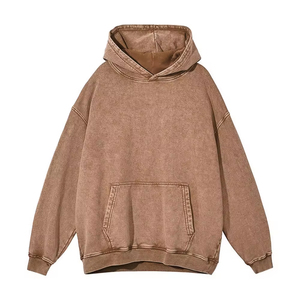 เสื้อฮู้ดกันลมมีฮู้ดสำหรับผู้ชายผ้าฟลีซ100% โอเวอร์ไซส์ออกแบบได้ตามที่ต้องการปัก3D อย่างมืออาชีพสำหรับฤดูหนาว - Product Image 3