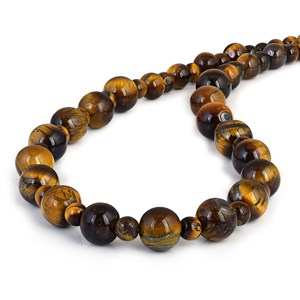Collar de Cuentas de Ojo de Tigre de Alta Calidad para Mujer, Color Marrón, 20 Quilates, Certificado IGI, Joyería de Piedras Preciosas Naturales, ZUBEDA GEMS JEWELRY - Product Image 5