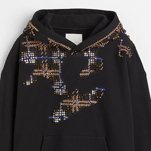 2025 français Terry étoile strass sweats à capuche nouveau sweat à capuche personnalisé hommes vêtements de rue/séchage rapide respirant sweat à capuche lourd - Product Image 6